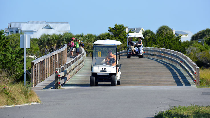 Cart bridge on Bald Head Island, NC