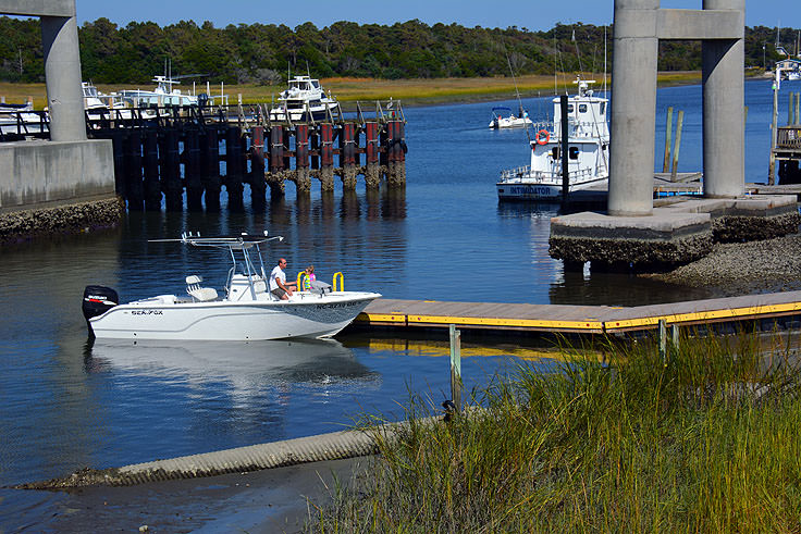 Boat ramp access at Holden Beach, NC