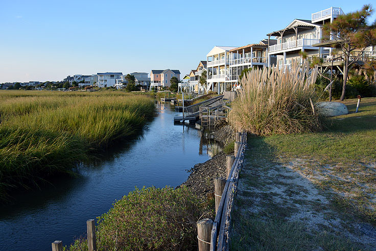 Waterfront homes in Sunset Beach, NC