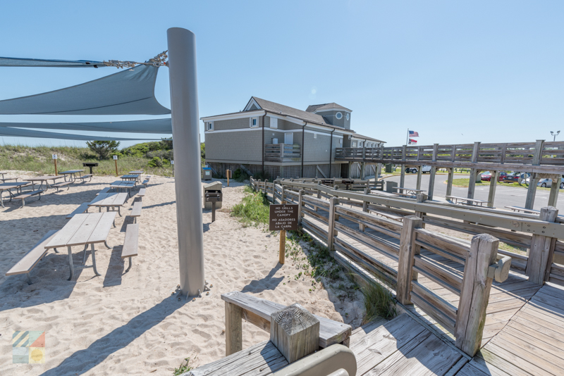 Amenities at Fort Fisher Recreational Site Beach