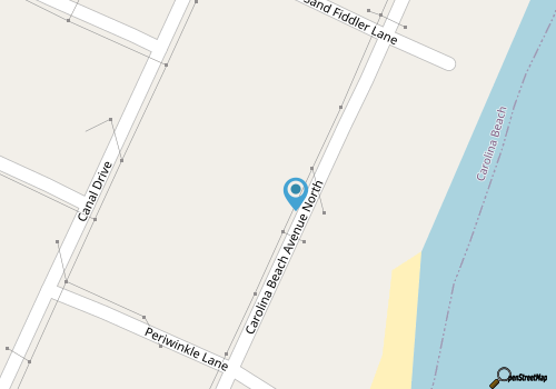 Sun Skipper 10 E-top floor Carolina Beach Vacation Rental (no elevator), three bedroom, two bath condo. map location