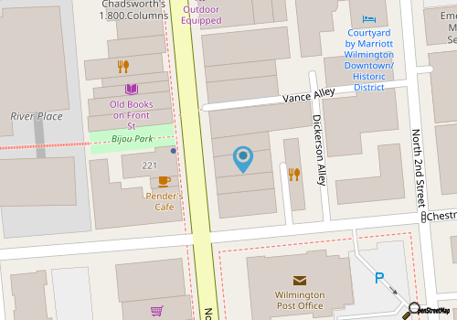 Luxe Historic 2BR/1BA Suite Steps from Wilmington Riverwalk map location