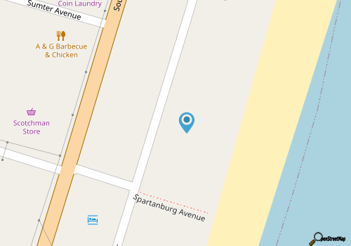 Pleasure Island Treasure Is an oceanfront townhome in a perfect location! map location