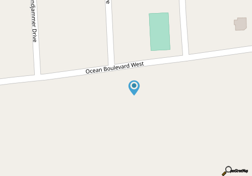 Oceanfront duplex with beach access, WiFi, washer/dryer, central AC - dogs OK map location