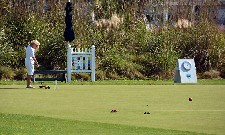 Playing Croquet on Bald Head Island, NC