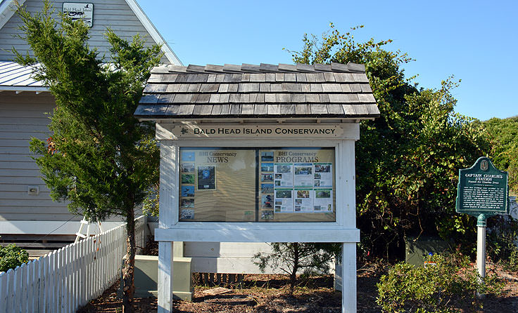 Bald Head Island Conservancy campus sign