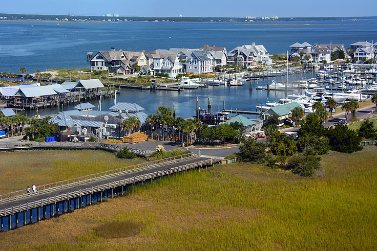 A view from the top of Old Baldy Lighthouse, Bald Head Island NC