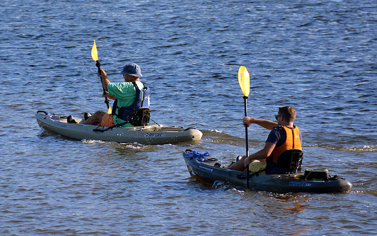 Kayaking near Sunset Beach, NC