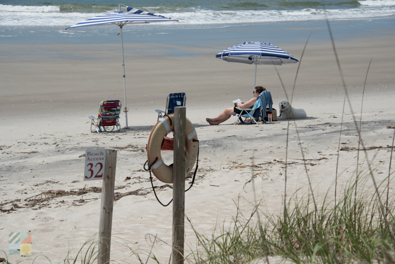 Lounging on the beach. Bald Head Island NC