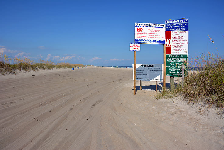 Freeman Park rules in Carolina Beach, NC