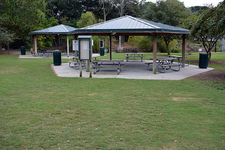 Picnic shelters at Mclean Park in Myrtle Beach, SC