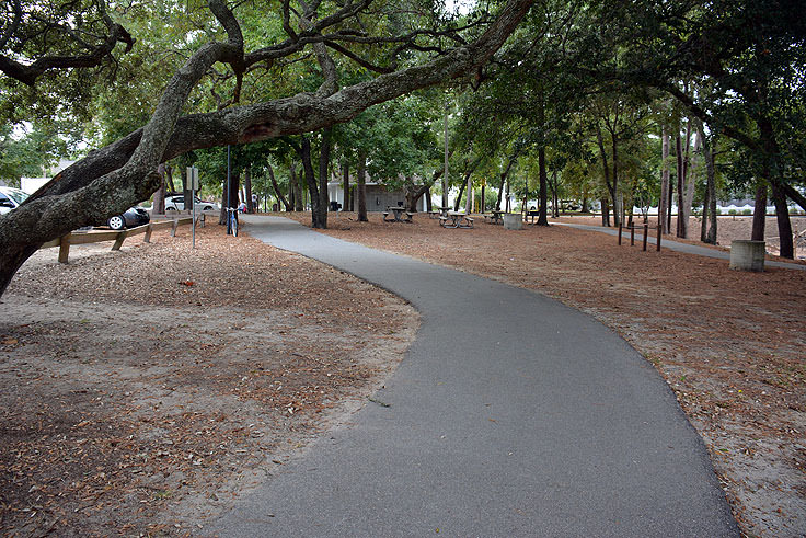 The path at Mclean Park in Myrtle Beach, SC