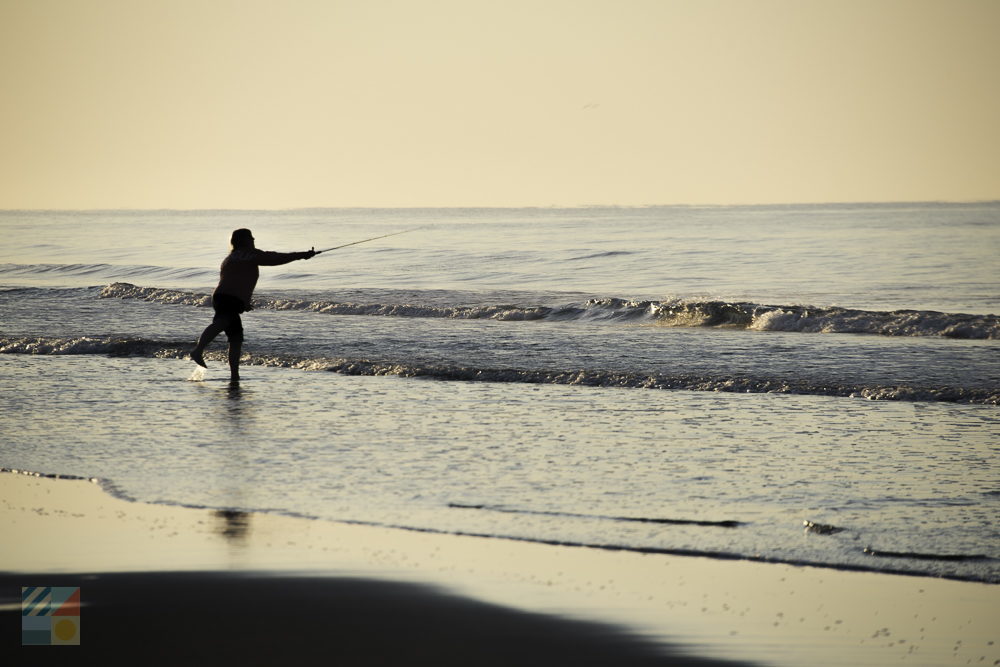 Casting a line on Sunset Beach