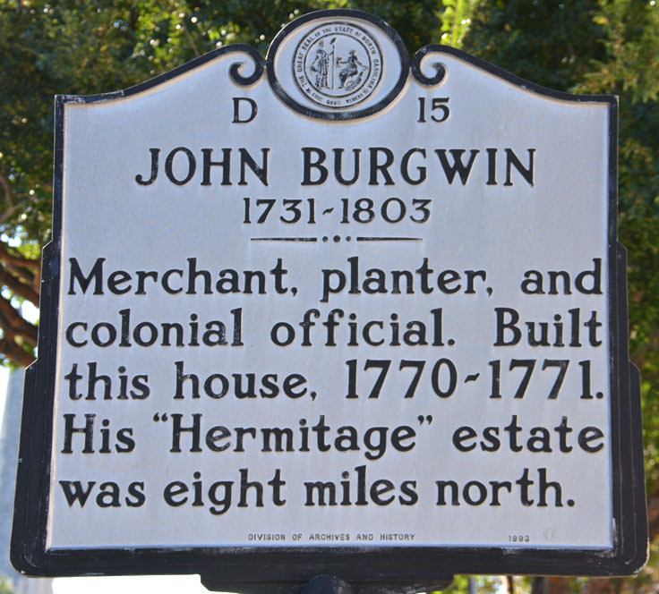 John Burgwin historical marker