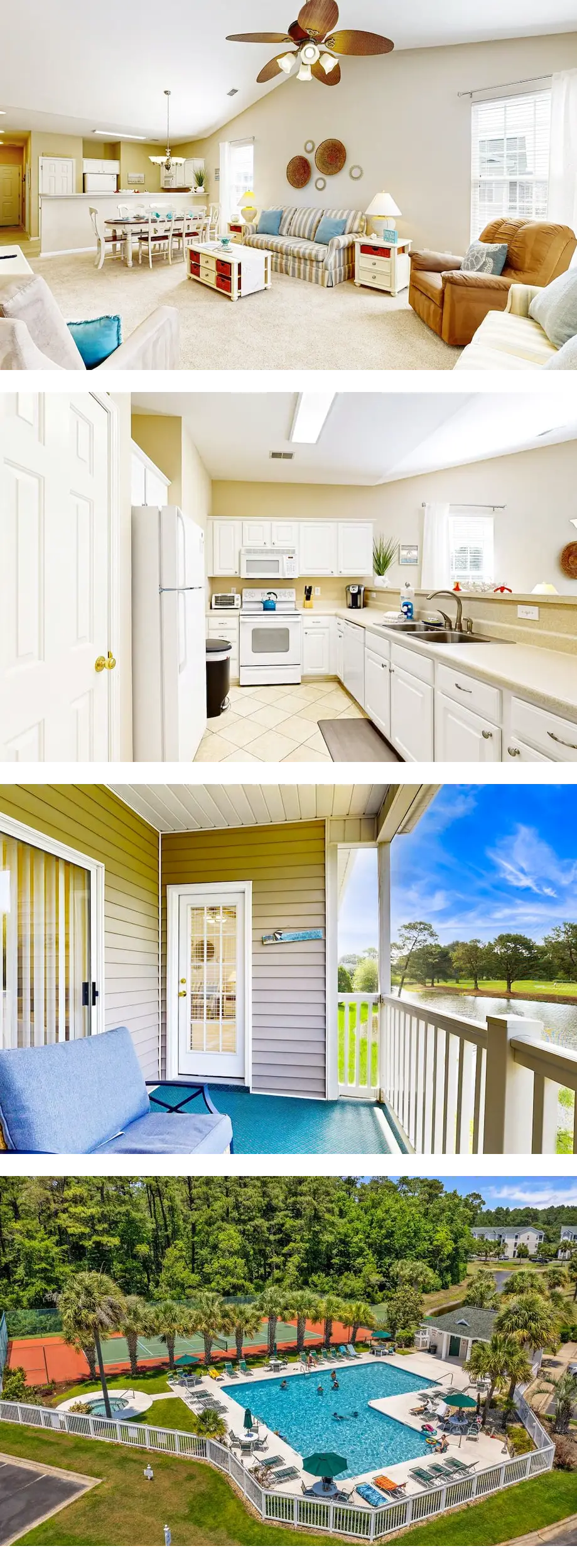 Waterfront condo with pool, tennis, bike...