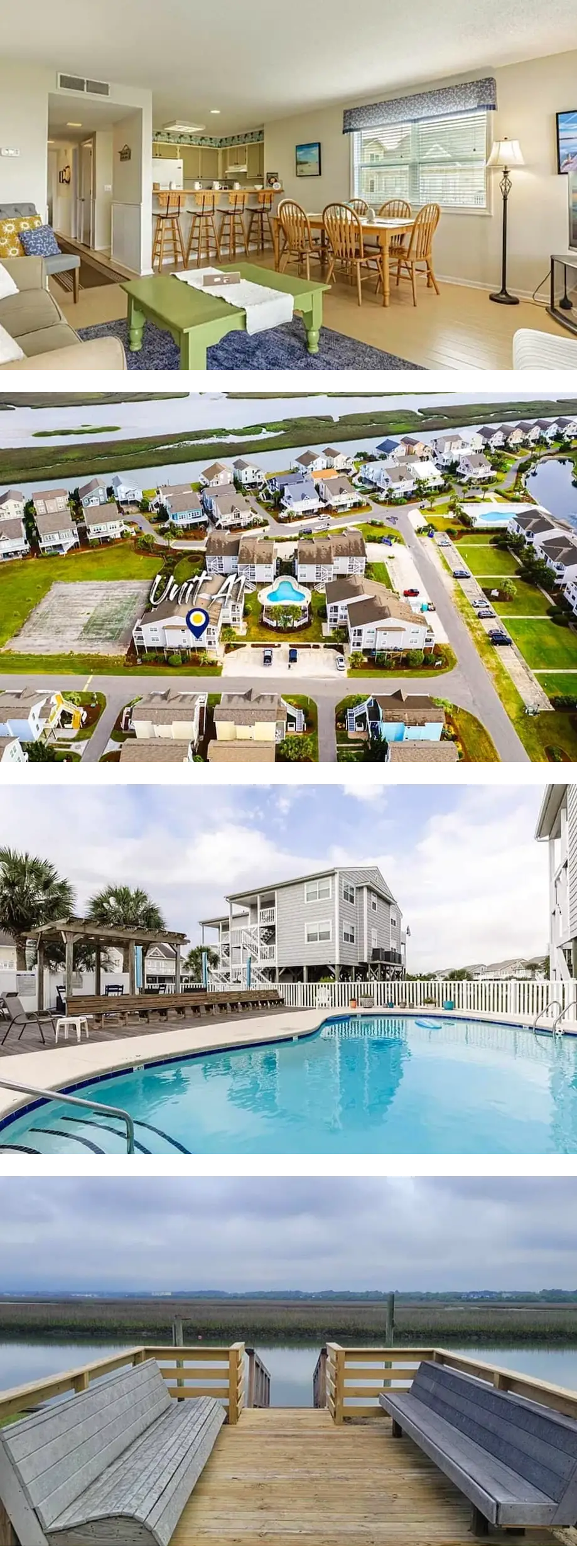 Cozy condo with water views and short walk to the beach